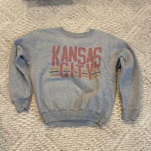 ❤️💛 #KC Hanes EcoSmart Gray Kansas City Sweatshirt - YM